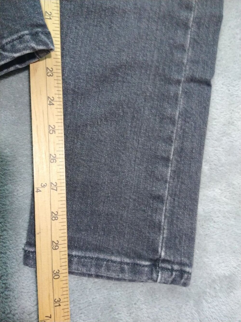 Levis 510 Jeans Mens 31x32 Gray Denim Super Skinny Straight Dark Wash Stretch - Picture 5 of 10